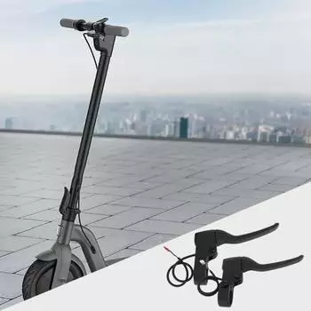 1 пара тормозной ручки для электрического скутера, износостойкий алюминиевый сплав, простая установка, не деформируется, универсальный инструмент для замены детали рычага чёрный
