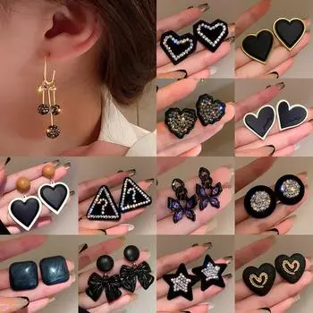 1 пара трендовых элегантных серег-гвоздиков с геометрическим узором и цирконием для женщин и девочек, модные ювелирные изделия, подарки на вечеринку