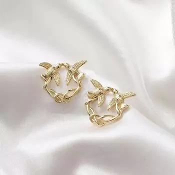 1 пара трендовых очаровательных креативных сережек-неразлучников, милые простые серьги ручной работы для женщин, девочек, ювелирные изделия, аксессуары, подарки