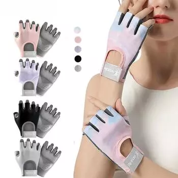 1 пара тренировочных перчаток для мужчин, женщин, легкие дышащие перчатки для тяжелой атлетики, спортивные перчатки для тяжелой атлетики, тренировок, езды на велосипеде S розовый