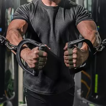 1 пара тренировочных перчаток для тяжелой атлетики для женщин и мужчин, кожаные перчатки для кроссфита, гимнастики, защита для ладоней, перчатки для защиты ладоней в спортзале