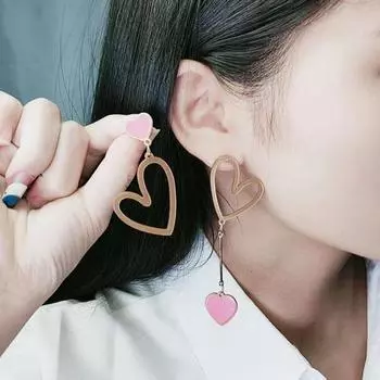 1 пара, три розовых и красных серьги в форме сердца, легкие акриловые висячие серьги, серьги с кисточками, женские ювелирные изделия для девочек-подростков, подарок