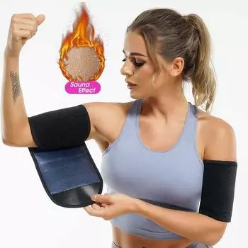 1 пара триммеров для рук для женщин и мужчин. Пара повязок для пота в сауне. Регулируемый тренажер для рук. Тонерные рукава для спортивных тренировок. 48.8*16cm синий