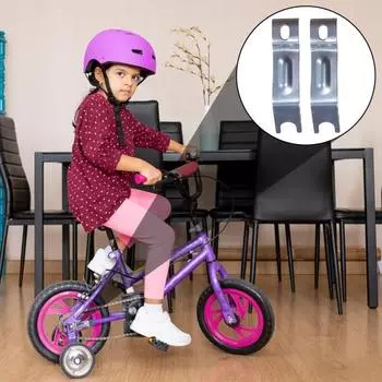 1 пара удлинителей оси для детских велосипедов, удлинительные болты стабилизатора для горных велосипедов, удлинители тренировочных колес для велосипеда с резьбой серебряный