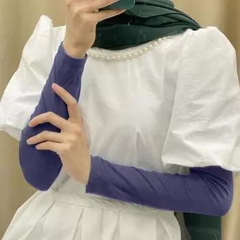 1 пара удобных длинных солнцезащитных перчаток, быстросохнущие солнцезащитные тонкие нарукавники с солнцезащитным кремом, аксессуары для вождения One Size серый