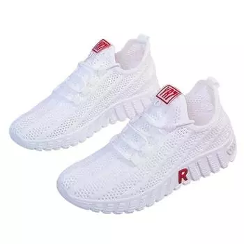 1 пара удобных кроссовок для тренировок, белая стильная женская спортивная обувь для бега с сеткой 36 белый