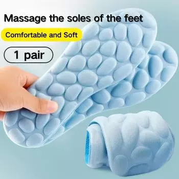 1 пара удобных стелек в форме камня, дышащие стельки, спортивные стельки для бега EU35-36 озеро синий
