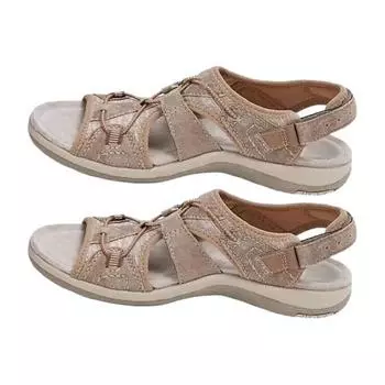 1 пара удобных женских сандалий, удобные летние сандалии для отдыха, пляжа и отдыха с низким верхом 35