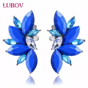 1 пара угловых крыльев, дизайн, красочные женские серьги-гвоздики с кристаллами и камнями, модные эффектные вечерние украшения для девочек, подарок 2018 белый