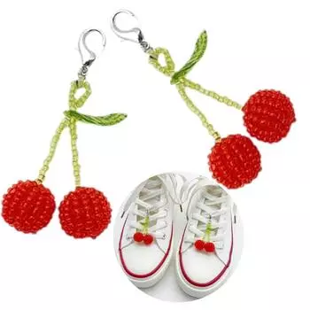 1 пара, украшение для обуви, сумка с подвеской, украшение для телефона, брелок ручной работы с цветочным принтом для женщин и девочек B