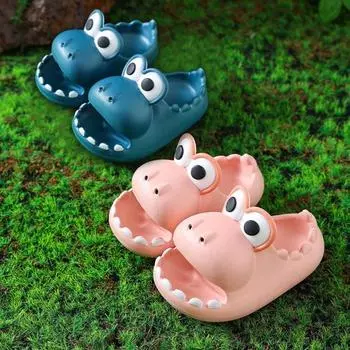 1 пара ультра-легких детских сандалий, ударопрочные модные летние пляжные тапочки с водными динозаврами, обувь 2XL синий