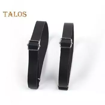 1 пара унисекс-браслетов, регулируемых из искусственной кожи шириной 1,5 см, однотонных эластичных держателей для рукавов рубашки, манжет, повязок для вечеринки, свадьбы, аксессуаров для одежды чёрный