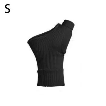 1 пара унисекс-перчаток для поддержки большого пальца на запястье, легкие перчатки без пальцев, дышащие компрессионные рукава для запястья S чёрный