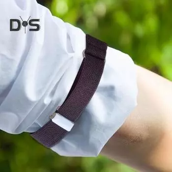 1 пара унисекс-повязок, регулируемых по ширине 2 см, однотонных, контрастных, с эластичным ремешком на рукав рубашки, держателем для манжет, повязками для вечеринки и повседневной одежды, аксессуарами