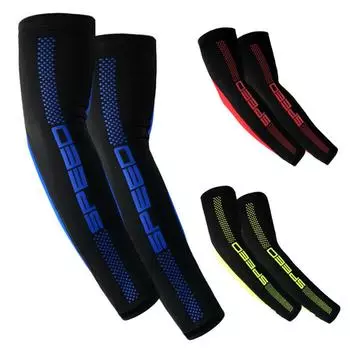 1 пара унисекс велосипедных альпинистских дышащих охлаждающих рукавов для защиты чехла M красный