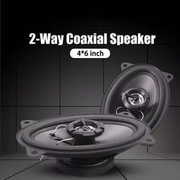 1 пара универсальных автомобильных коаксиальных динамиков 4*6 дюймов, мощные автомобильные стереодинамики, полный спектр звука, неразрушающая установка 4x6 inch