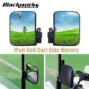 1 пара универсальных боковых зеркал для гольф-каров, складное зеркало заднего вида для Ezgo Club Cars Yamaha Star Zone, сменные аксессуары чёрный