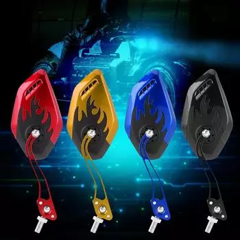 1 пара 8 мм 10 мм мотоциклетных скутеров из алюминия с пламенным узором, боковые зеркала заднего вида красный