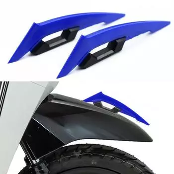 1 пара универсальных крыльев для мотоцикла, аэродинамический спойлер, динамическое крыло с клейкой декоративной наклейкой для мотоцикла, скутера B3q2 темно серый