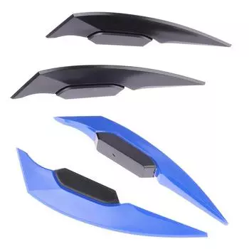1 пара универсальных крыльев для мотоцикла, аэродинамический спойлер, динамическое крыло чёрный