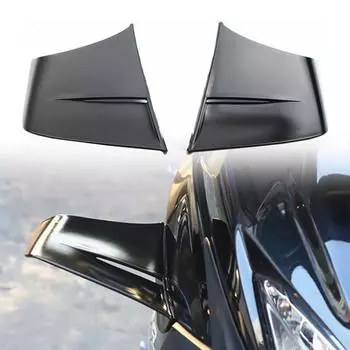1 пара универсальных матово-черных/глянцевых черных спойлеров для мотоциклов, отделка крыла, аэродинамический комплект крыльев, спойлер, мото-наклейка для украшения матовый черный