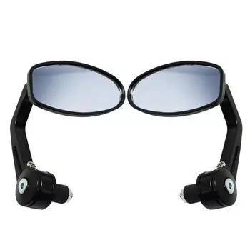 1 пара универсальных мотоциклетных ручек, сменные боковые зеркала заднего вида чёрный