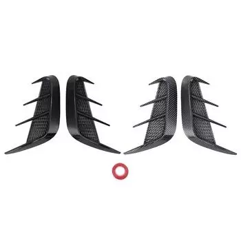 1 пара универсальных наклеек на боковые вентиляционные отверстия слева и справа, декоративные наклейки на боковые вентиляционные отверстия для 1 серии Glossy Black