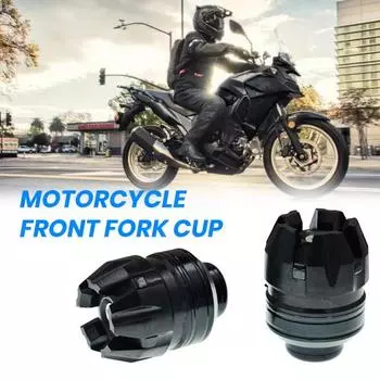 1 пара универсальных слайдеров мотоциклетной рамы, алюминиевая чашка из сплава, амортизатор, модифицированный электрический золотистый