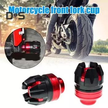 1 пара универсальных слайдеров рамы мотоцикла, чашка амортизатора из алюминиевого сплава, модифицированная чашка передней вилки электромобиля, защита от падения золотистый