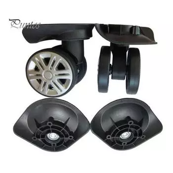 1 пара универсальных сменных колес, малошумные двухрядные колеса большого размера для чемодана на колесиках, ремонтные колеса для дорожного чемодана, аксессуары, колеса A