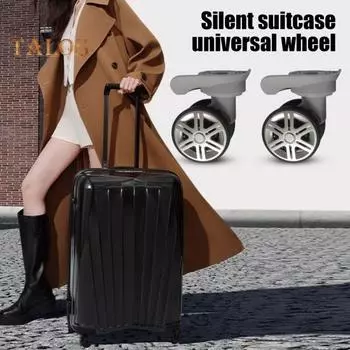 1 пара универсальных сменных колес, малошумные двухрядные колеса большого размера для чемодана на колесиках, ремонтные колеса для дорожного чемодана, аксессуары, колеса A