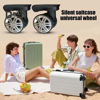 1 пара универсальных сменных колес, малошумные двухрядные колеса большого размера для чемодана на колесиках, ремонтные колеса для дорожного чемодана, аксессуары, колеса A