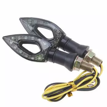 1 пара универсальных светодиодных индикаторов указателей поворота для мотоциклов чёрный