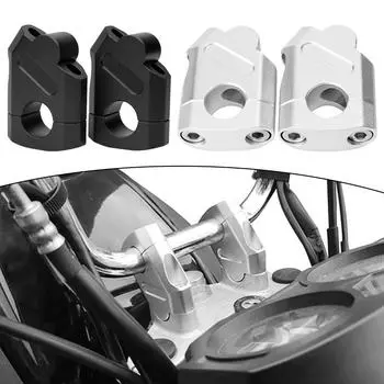 1 пара универсальных зажимов для крепления руля мотоцикла на подъемную ручку 11/8 28 мм 7/8 22 мм 22mm Black