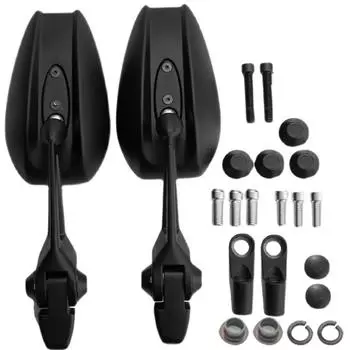 1 пара универсальных зеркал для мотоцикла, скутера, электровелосипеда, зеркала заднего вида для электромобиля, зеркало заднего вида с антибликовым стеклом 1pair черный белый