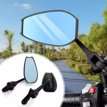 1 пара универсальных зеркал для мотоциклов, боковые зеркала для электромобилей, зеркала заднего вида для скутеров, аксессуары для зеркала заднего вида для AOSAEX/AOS4 синий