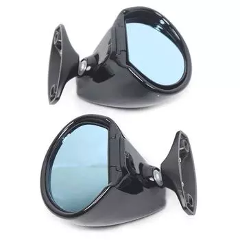 1 пара универсальных зеркал заднего вида для классических дверей и крыльев автомобиля, черное зеркало и прокладка, аксессуары для зеркал заднего вида