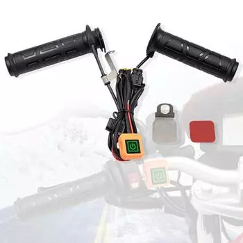 1 пара универсальных зимних мотоциклов, 12 В, 3-ступенчатая электрическая ручка с подогревом, руль