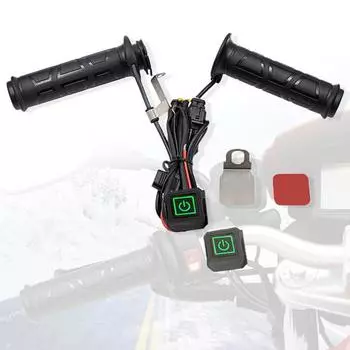 1 пара универсальных зимних мотоциклов, 12 В, 3-ступенчатая электрическая ручка с подогревом, руль