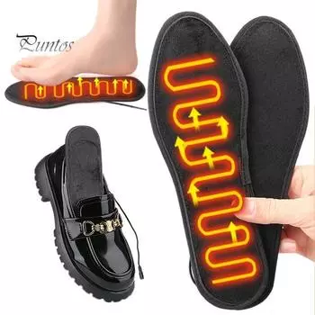 1 пара USB электрическая стелька с подогревом для мужчин и женщин, моющаяся, теплая, для холодной погоды, для зимнего отдыха на открытом воздухе, для охоты, кемпинга, катания на лыжах, грелка для ног, согревающая подкладка для обуви 35-36