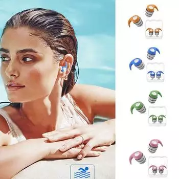 1 пара ушных вкладышей силиконовые шумоподавляющие беруши шумоподавление антишумовые беруши плавание orange-L