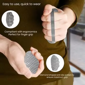 1 пара усилителей хвата, противоскользящий дизайн, эргономичная посадка, высокоинтенсивные тренировки, рукоятки, карманный инструмент для укрепления хвата 1Pair серый