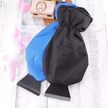 1 пара утолщенных автомобильных перчаток-скребков для снега и льда, выдвижные перчатки для удаления льда с лобового стекла автомобиля красный