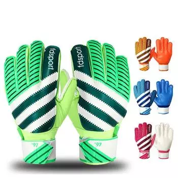 1 пара утолщенных футбольных вратарских перчаток из латекса для тренировок по футболу для взрослых и детей 8 зелёный