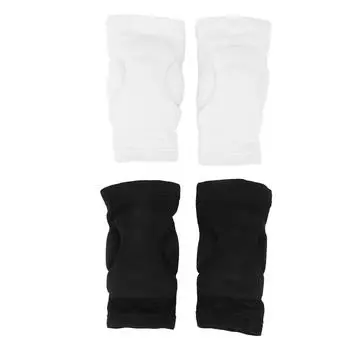 1 пара утолщенных защитных наколенников из искусственной кожи для предотвращения столкновений, дышащие спортивные наколенники, подтяжки Black M Size