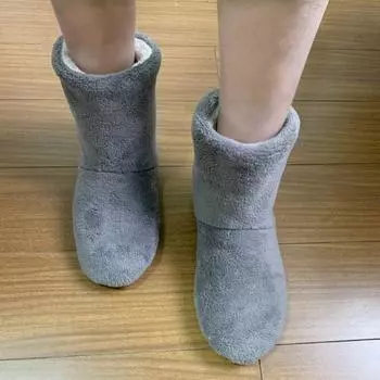 1 пара уютных носков-сапог, красивые зимние теплые носки унисекс для девочек и мужчин, домашняя обувь-поло, носки 43-44 чёрный