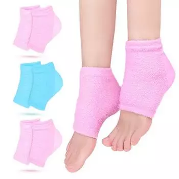 1 пара увлажняющих чехлов на пятку, не вызывающих раздражения, устраняющих сухость пяток, быстрое впитывание, полезная однотонная гелевая подушка для ежедневного использования One Size розовый