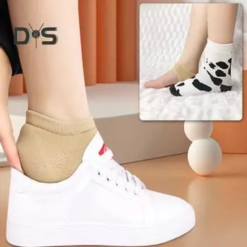 1 пара увлажняющих силиконовых носков для ремонта потрескавшихся пяток, носки без пальцев, высокоэластичные спа-гелевые носки для сухих потрескавшихся ног, увлажняющий лосьон для педикюра чёрный