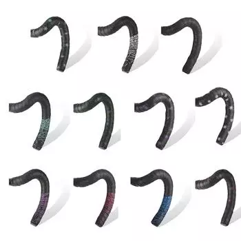 1 пара велосипедной ленты для руля шоссейного велосипеда, противоскользящая полиуретановая амортизирующая лента для руля с заглушкой на конце руля, принадлежности для велоспорта