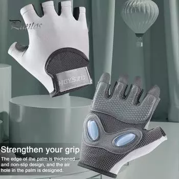 1 пара велосипедных перчаток с полупальцами и регулируемой лентой-застежкой. Амортизирующие дышащие нескользящие спортивные перчатки для верховой езды на открытом воздухе. L розовый